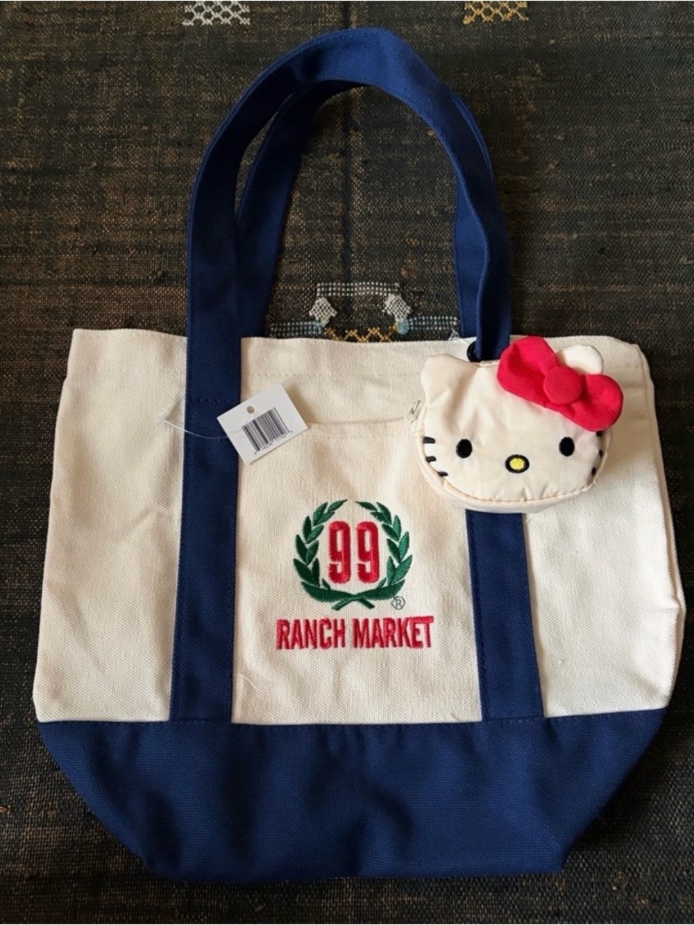 NWT 99 Ranch Mini Market Tote in Navy Blue